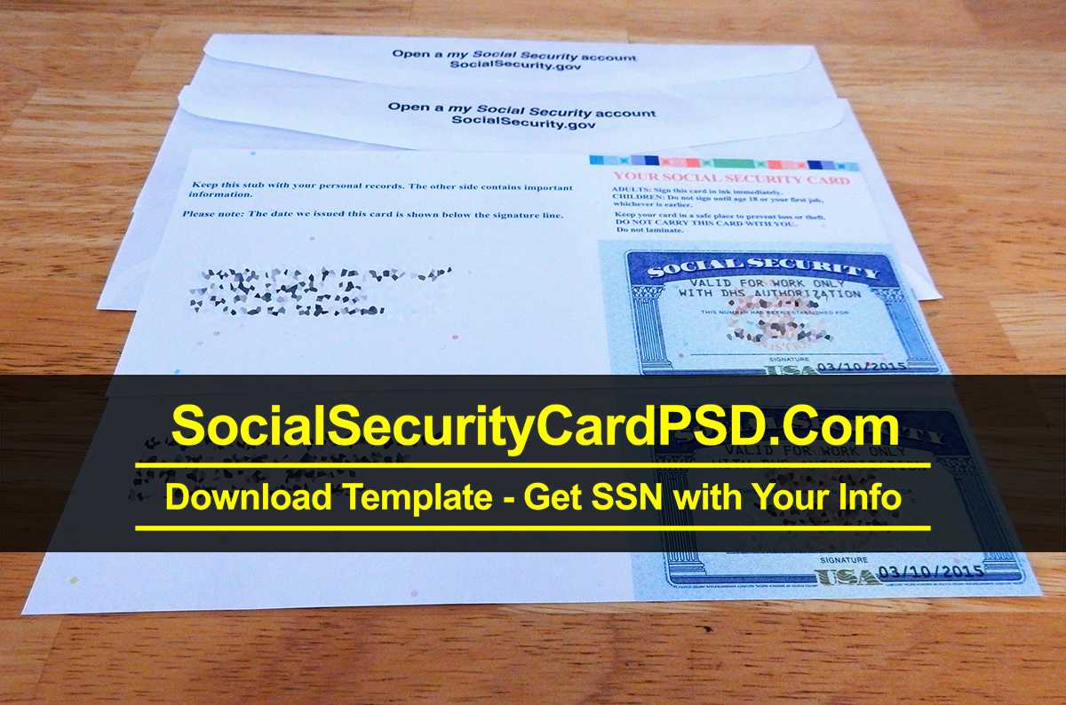 Social Security Card Psd Template Collection 2020 With Regard To Blank Social Security Card Template Download