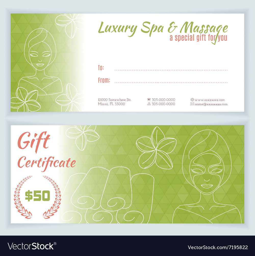 Spa Massage Gift Certificate Template Pertaining To Massage Gift Certificate Template Free Download