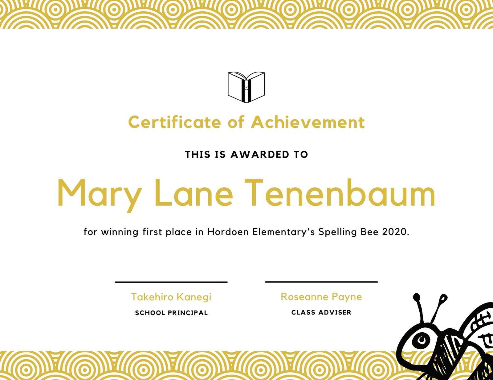 Spelling Bee Fun Certificate – Templatescanva In Spelling Bee Award Certificate Template