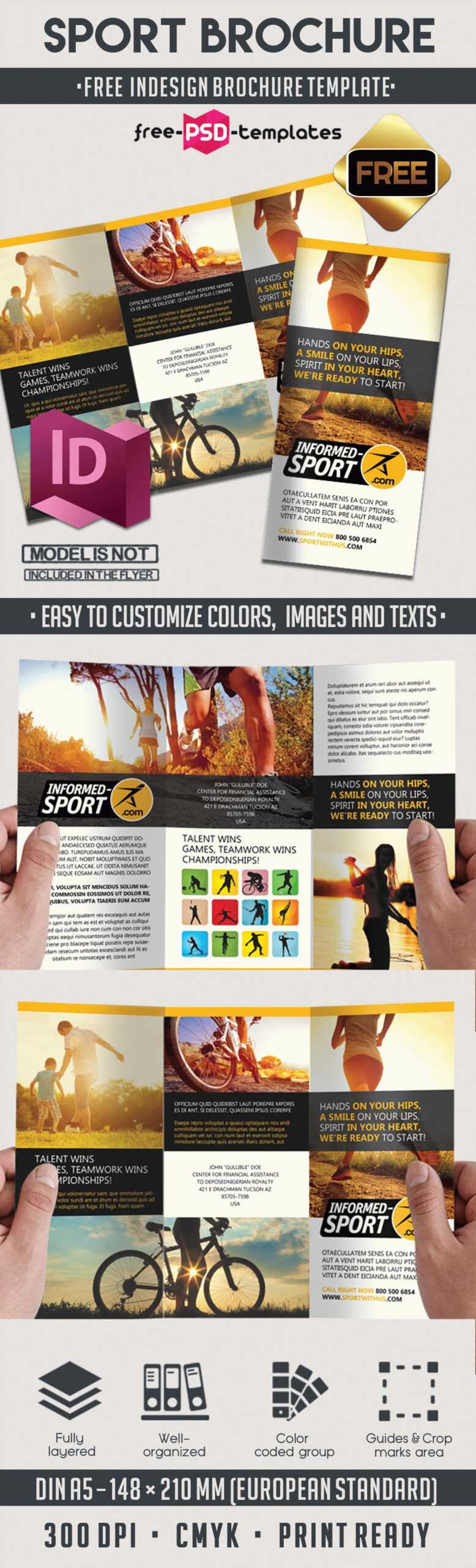 Sport – Free Indd Tri Fold Brochure Template | Free Psd Inside Tri Fold Brochure Template Indesign Free Download