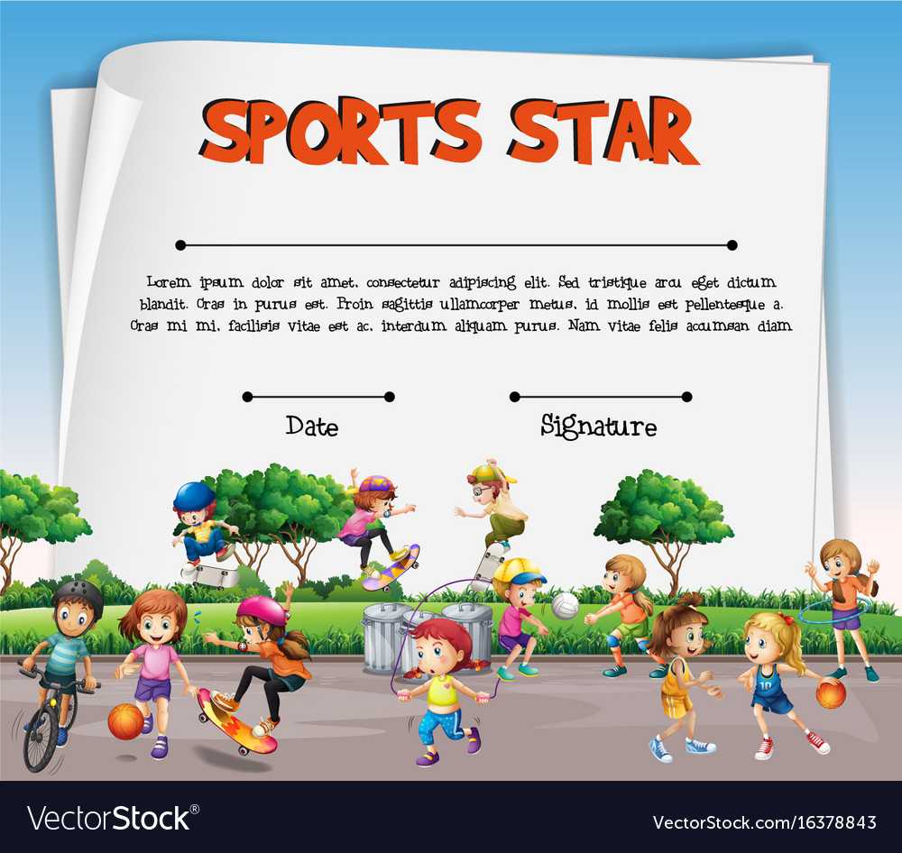 Sports Star Certificate Template With Kids Within Star Of The Week Certificate Template