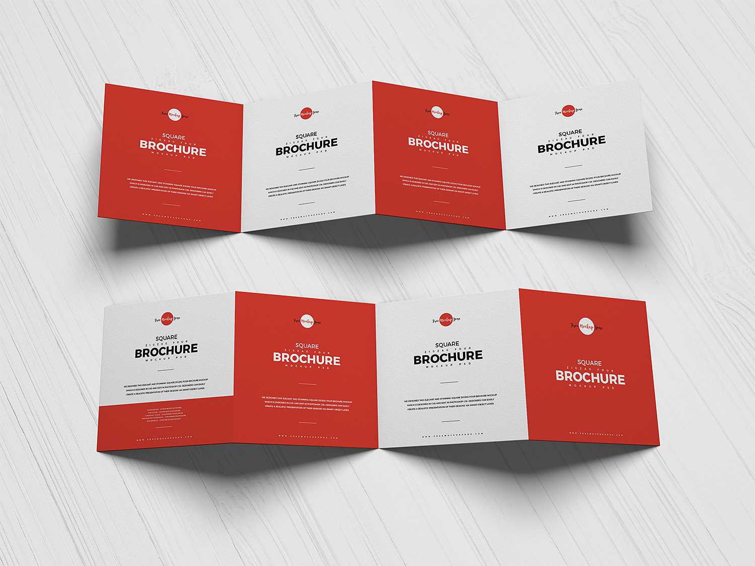 Square 4 Fold Brochure Free Mockup | Free Mockup Within 4 Fold Brochure Template