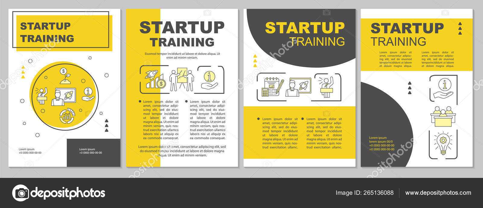 Startup Training Brochure Template Layout — Stock Vector Intended For Training Brochure Template