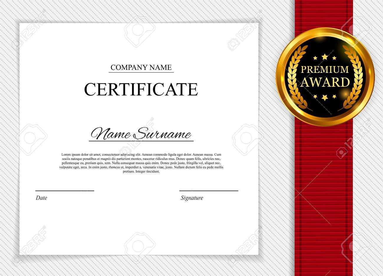 Stock Illustration Intended For Blank Share Certificate Template Free
