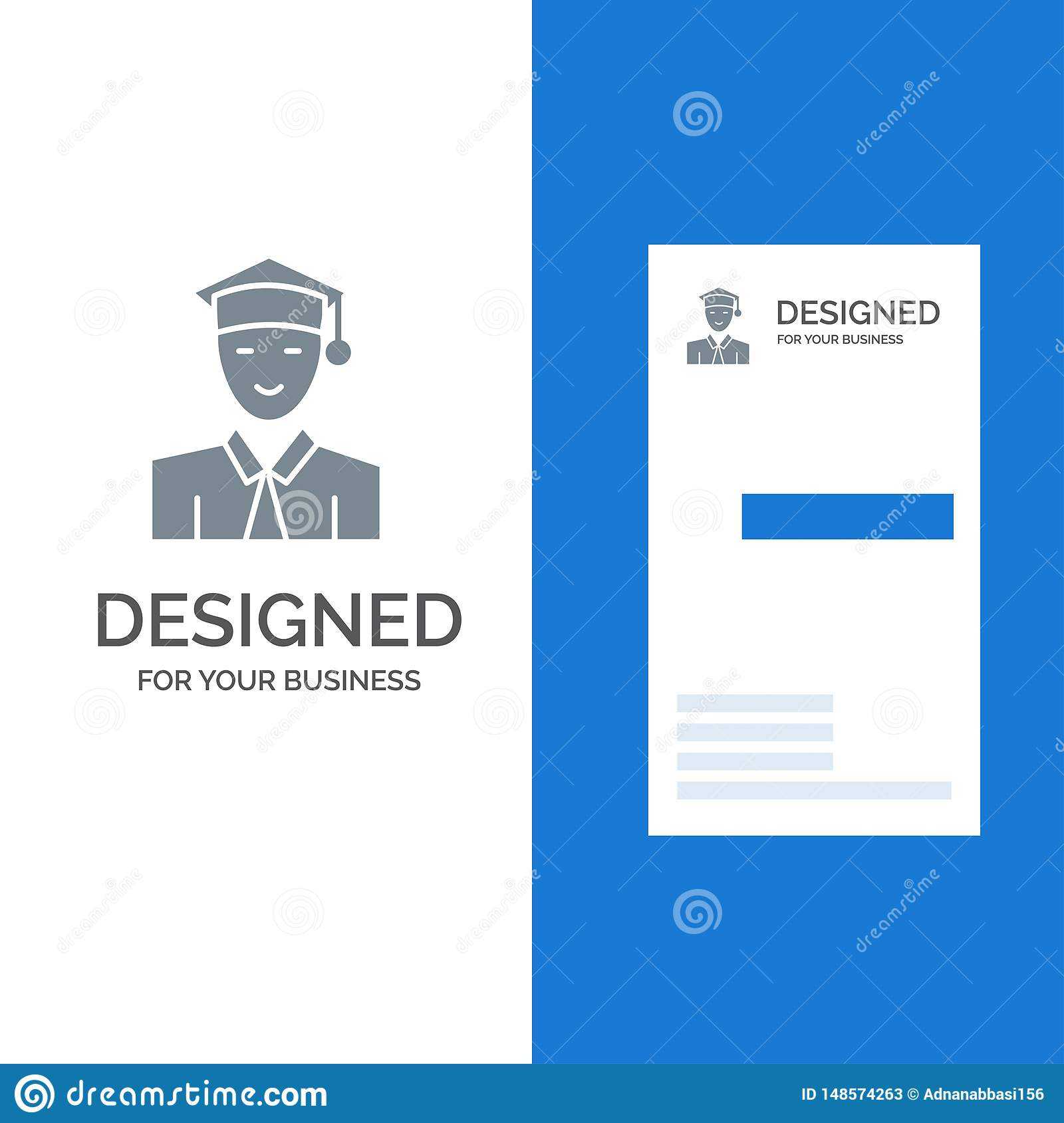 Student, Education, Graduate, Learning Grey Logo Design And Intended For Graduate Student Business Cards Template