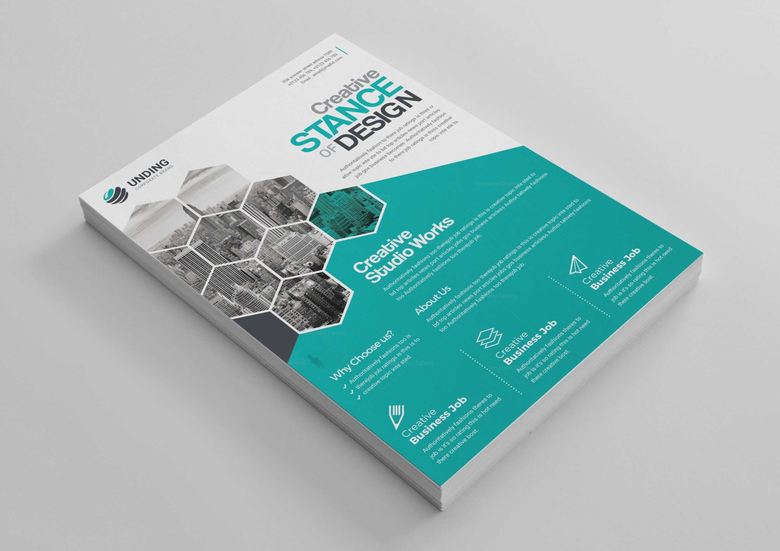 Stunning Professional Business Flyer Design Template 001520 With Professional Brochure Design Templates