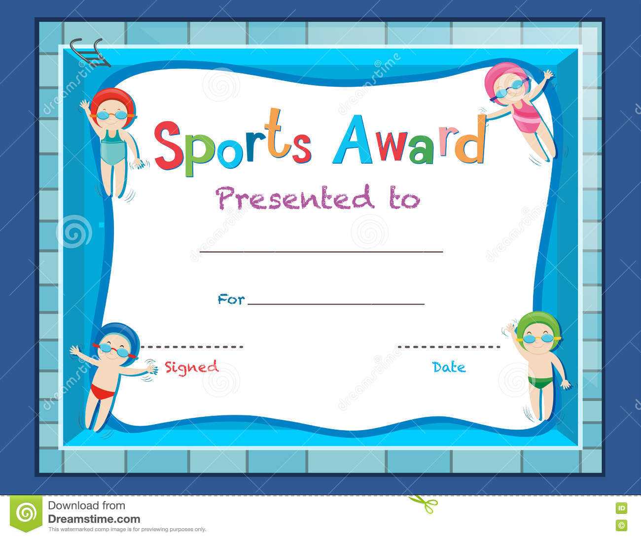 Swimming Certificates Template - Karati.ald2014 For Swimming Certificate Templates Free