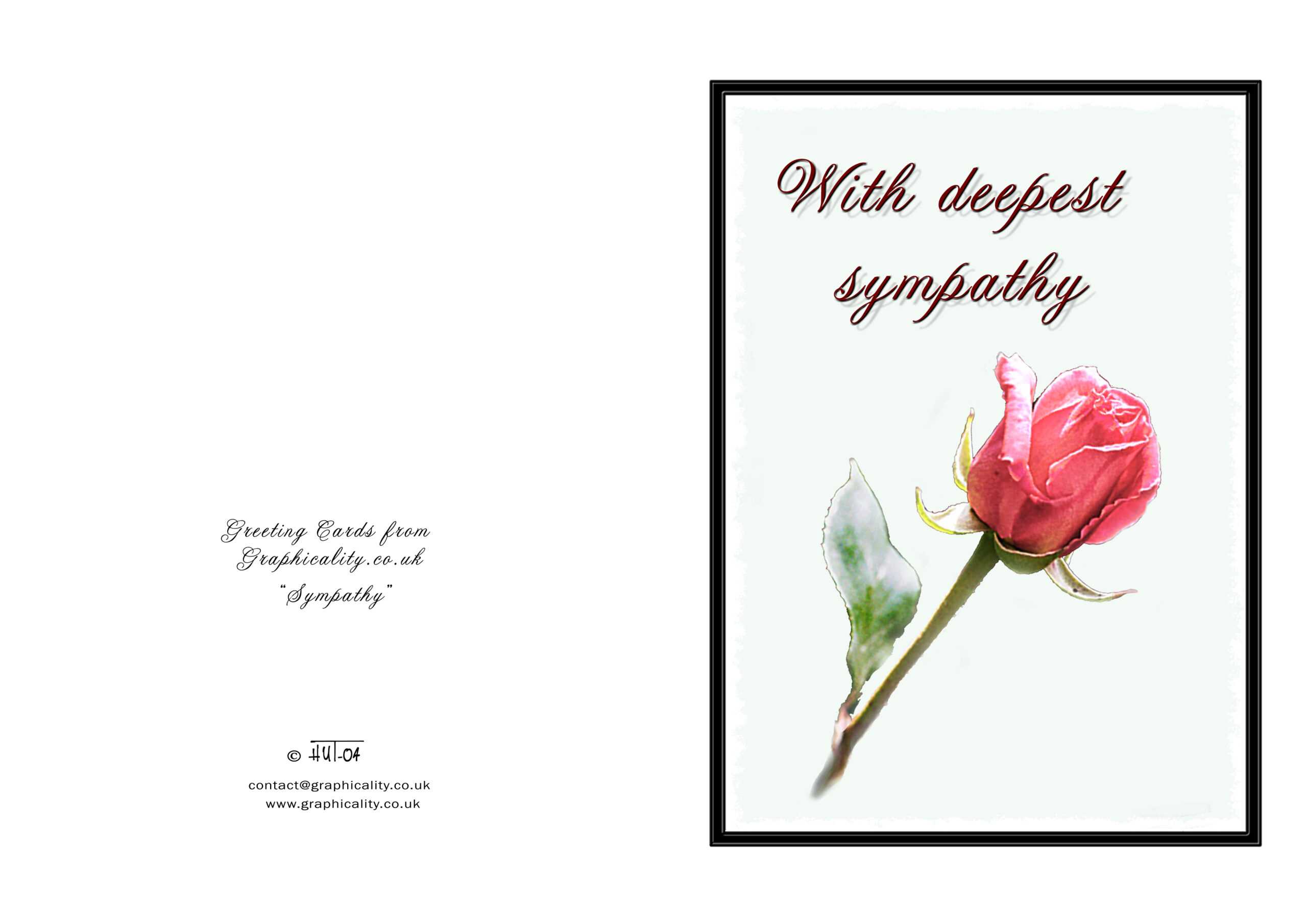 Sympathy Card To Print – Barati.ald2014 Within Sympathy Card Template