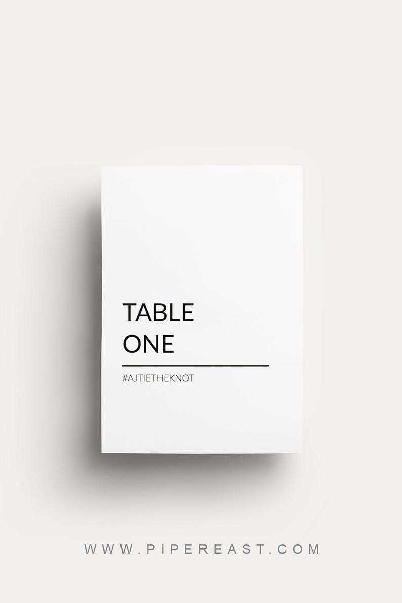 Table Number Cards | Modern Wedding | Classic Sign Template | Instant  Download [C009] Pertaining To Table Number Cards Template