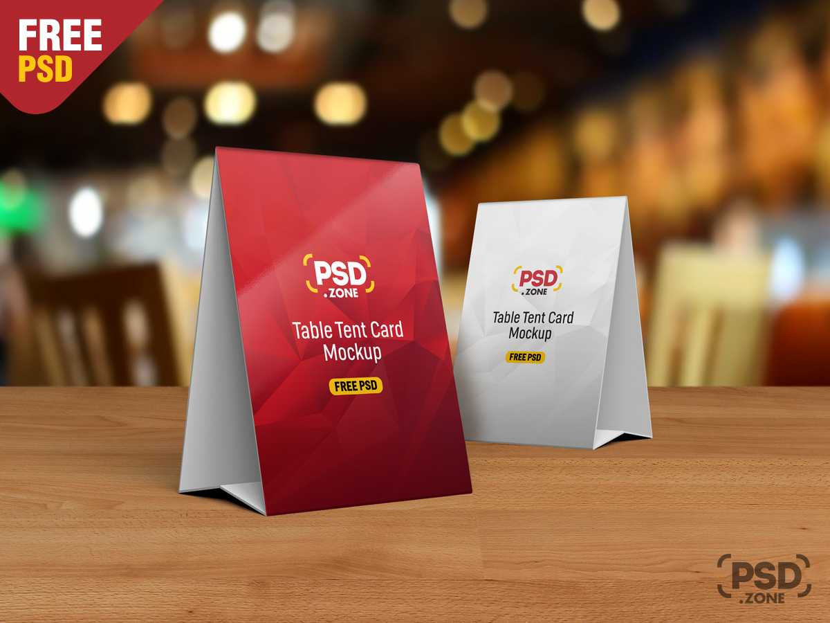 Table Tent Card Mockup Psd – Psd Zone With Regard To Free Tent Card Template Downloads