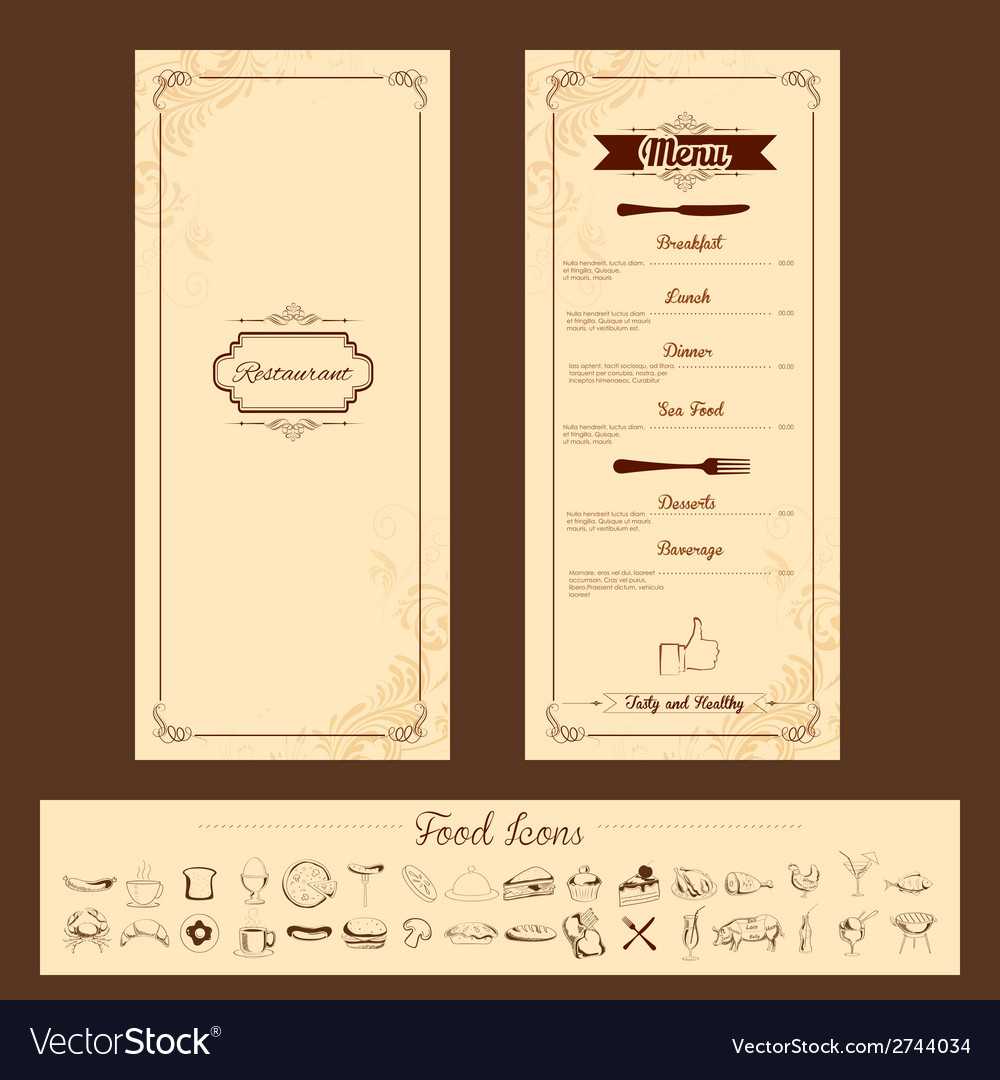 Template For Menu Card Inside Frequent Diner Card Template
