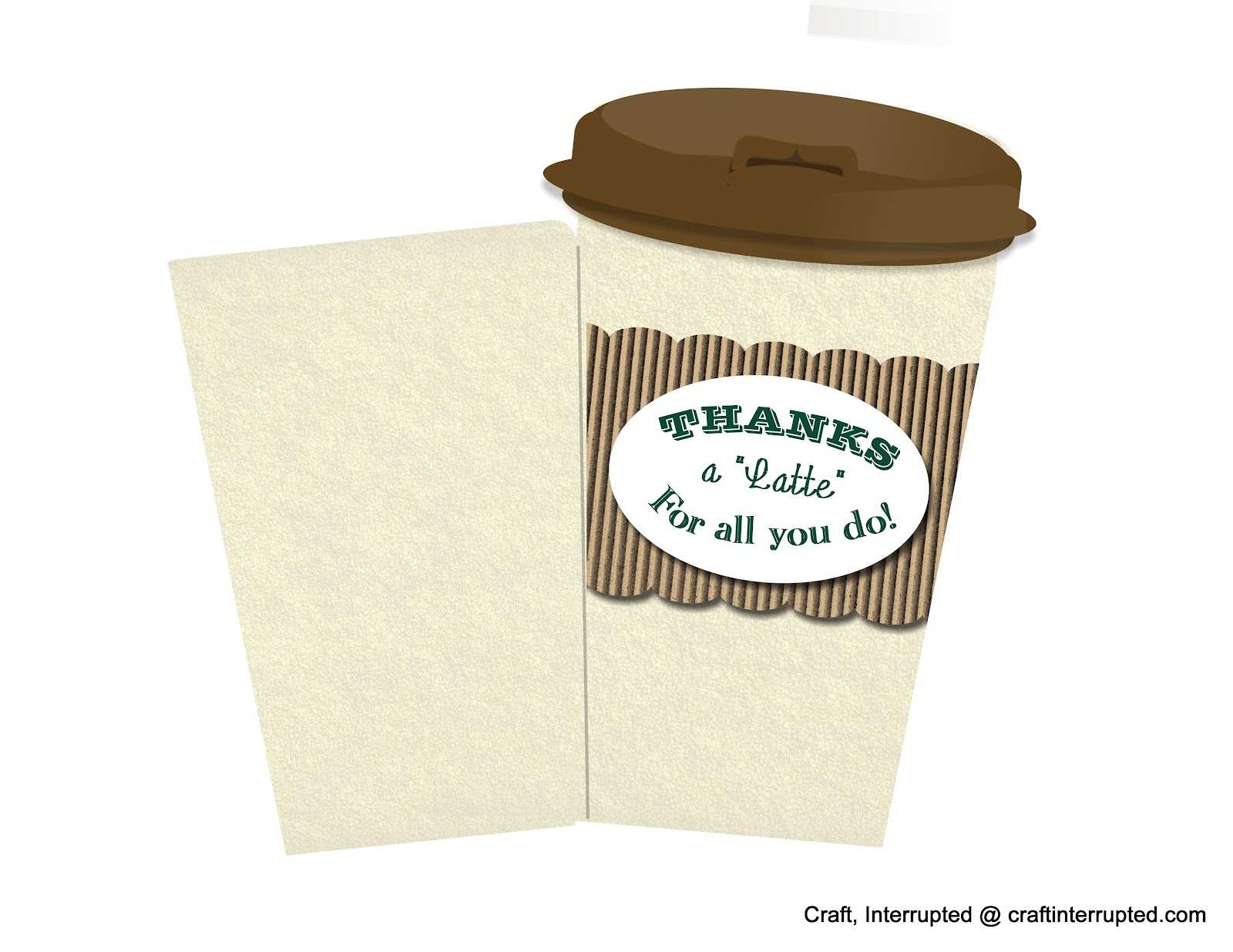 Thanks A Latte Card Template ] – Thanks A Latte Cards Amp Within Thanks A Latte Card Template
