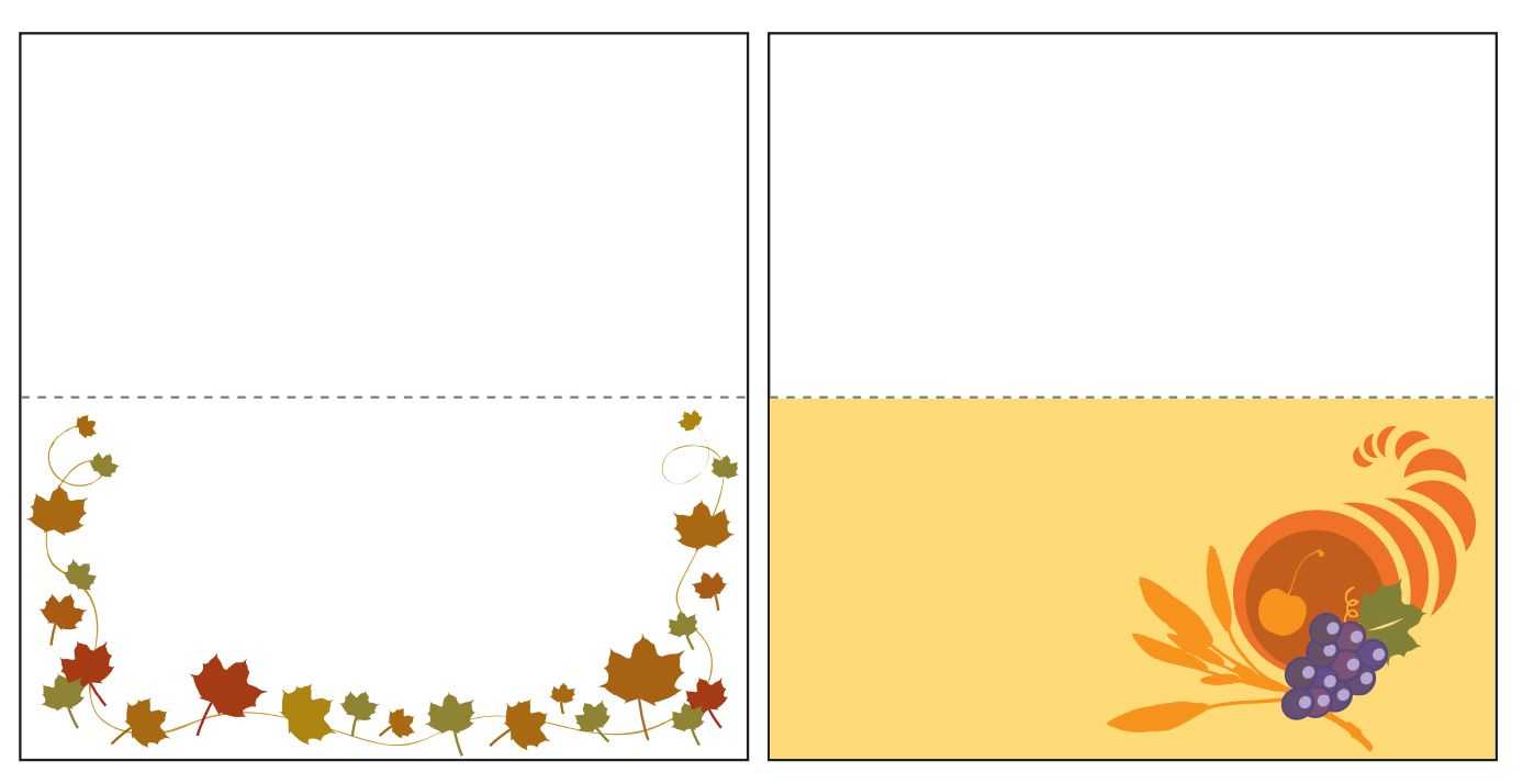 Thanksgiving Place Card Templates Gallery - Free Templates Ideas for Thanksgiving Place Cards Template