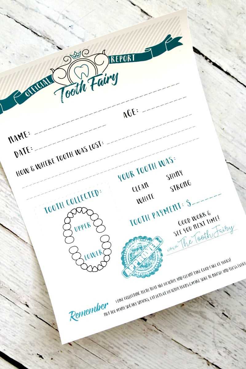 Tooth Fairy Free Printable Certificate inside Tooth Fairy Certificate Template Free