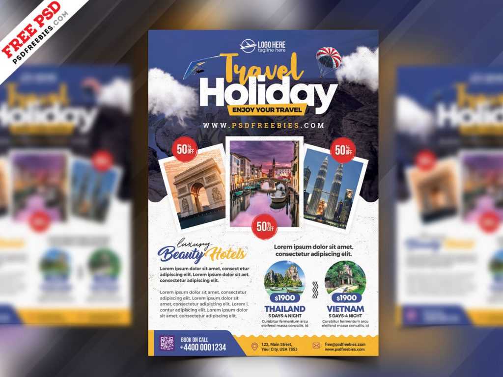 Tour Travel Flyer Psd Template | Psdfreebies Regarding Travel And Tourism Brochure Templates Free