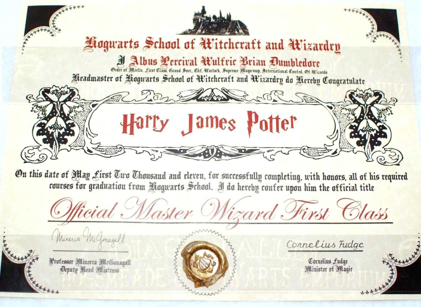 Training Certificate Template Free Best Of Hogwarts Diploma In Harry Potter Certificate Template