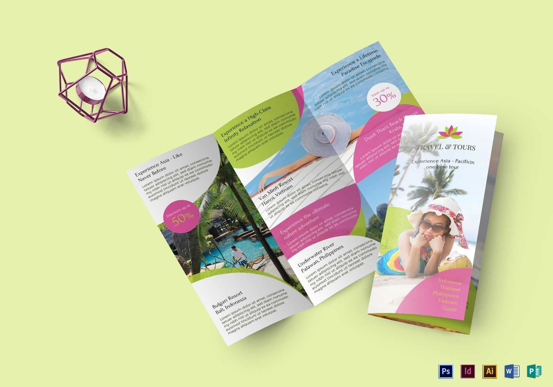 Travel And Tour Brochure Template Pertaining To Word Travel Brochure Template