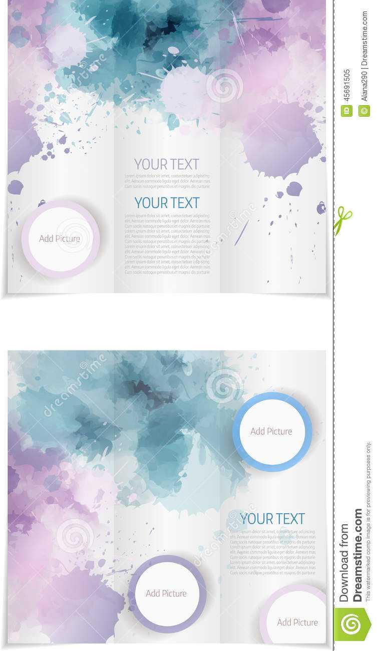 Tri Fold Brochure Template Stock Vector. Illustration Of pertaining to Free Tri Fold Brochure Templates Microsoft Word