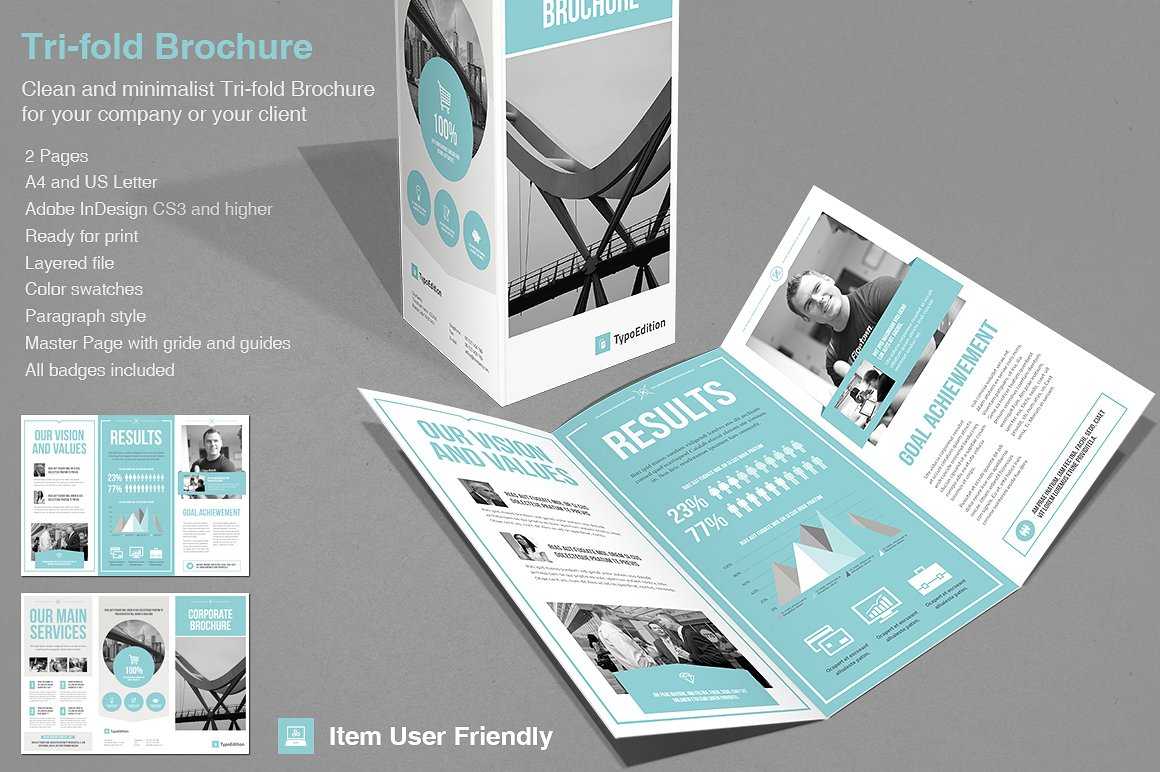 Tri Fold Corporate Pertaining To Adobe Indesign Tri Fold Brochure Template