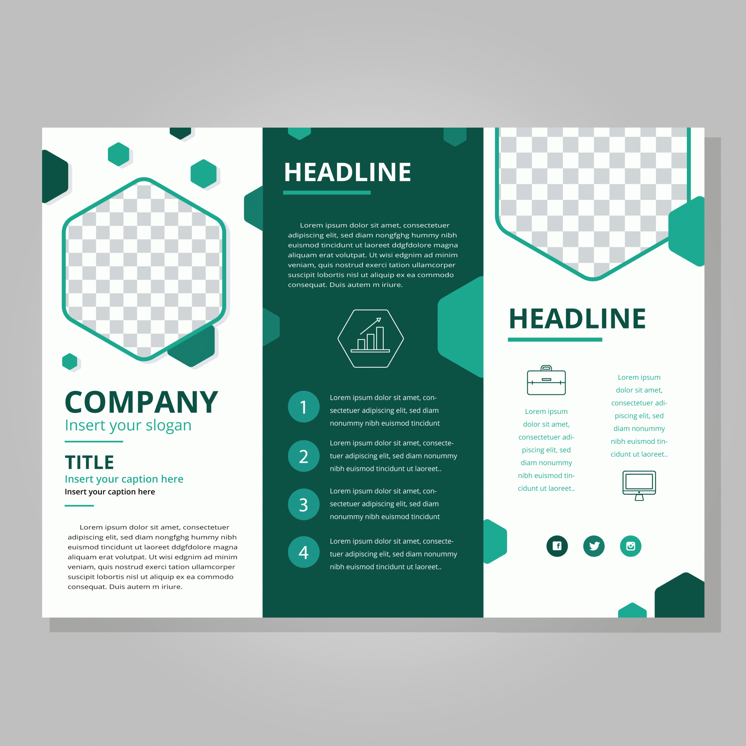 Trifold Brochure Free Vector Art – (251 Free Downloads) For Three Panel Brochure Template
