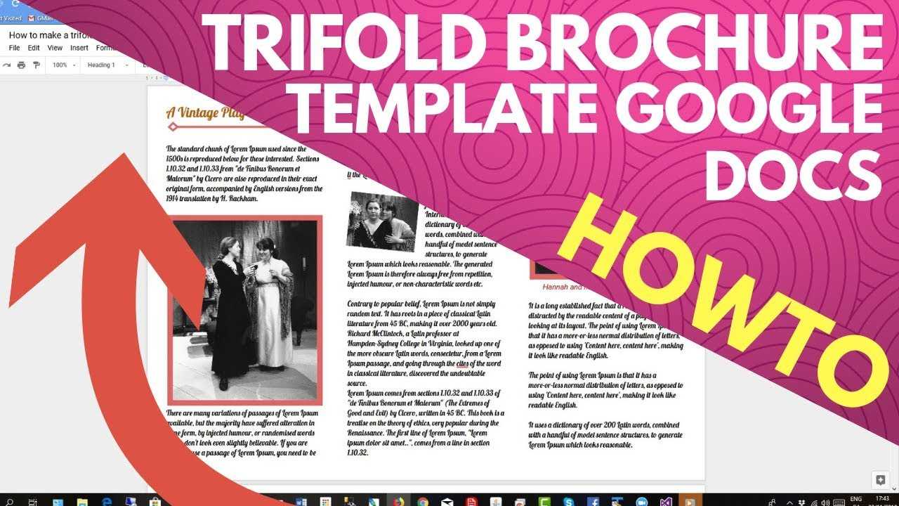 Trifold Brochure Template Google Docs Inside Google Docs Templates Brochure