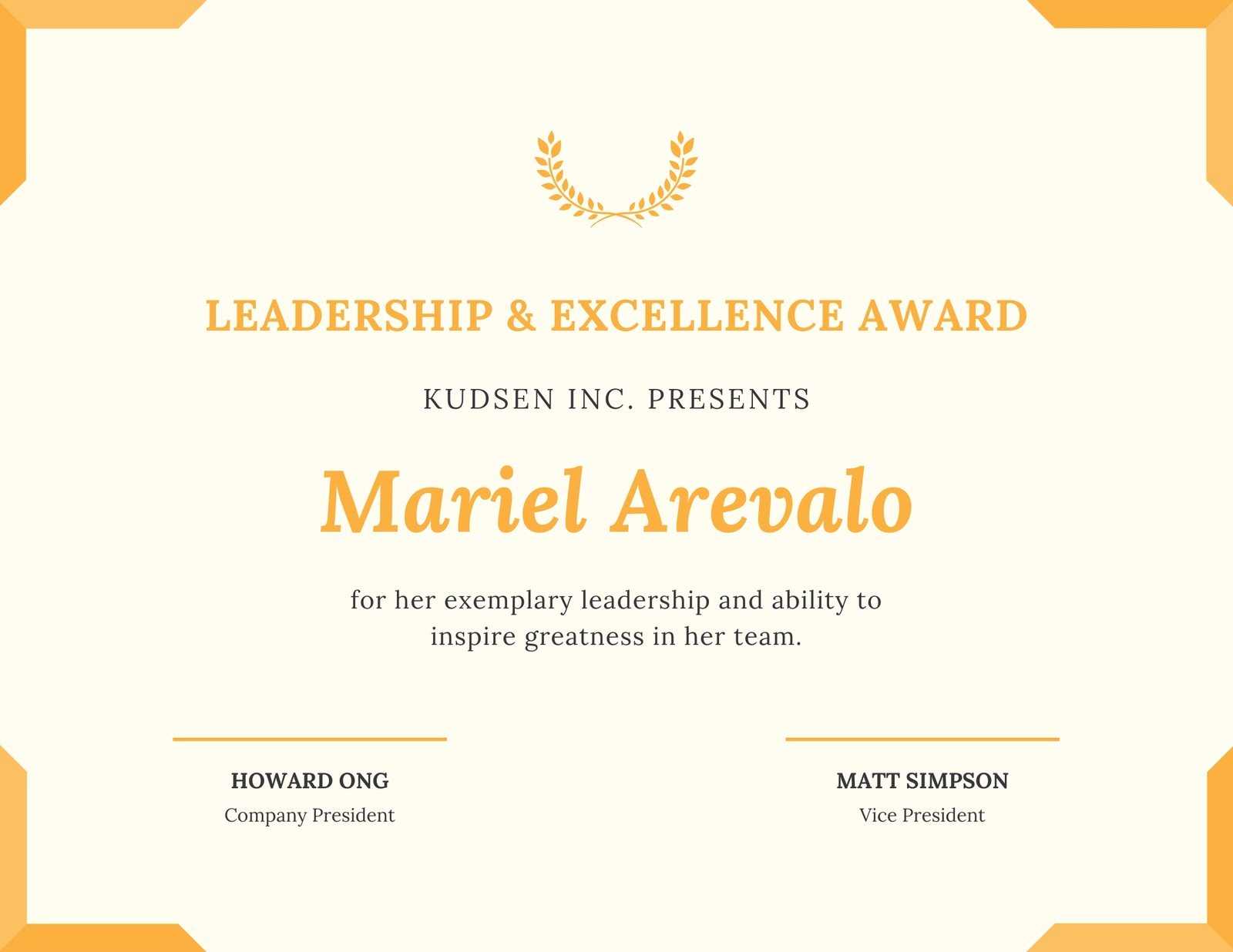 Trophy Leadership Award Certificate - Templatescanva with regard to Leadership Award Certificate Template