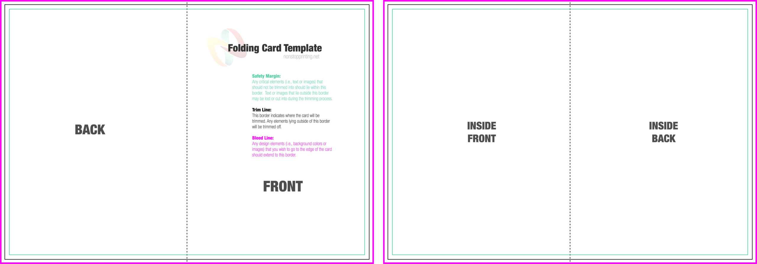 Two Fold Card Template – Karan.ald2014 Inside Half Fold Card Template