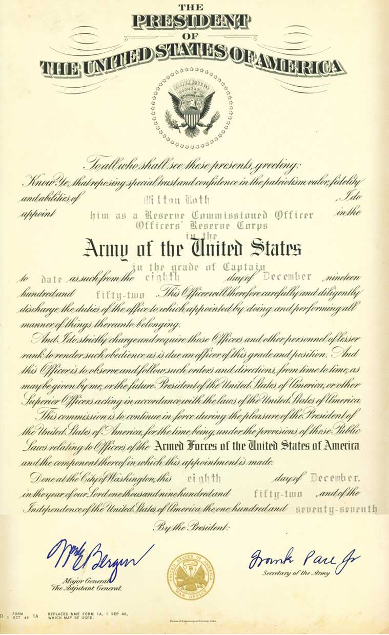 U.s.army Officer Promotion Certificate With Regard To Officer Promotion Certificate Template
