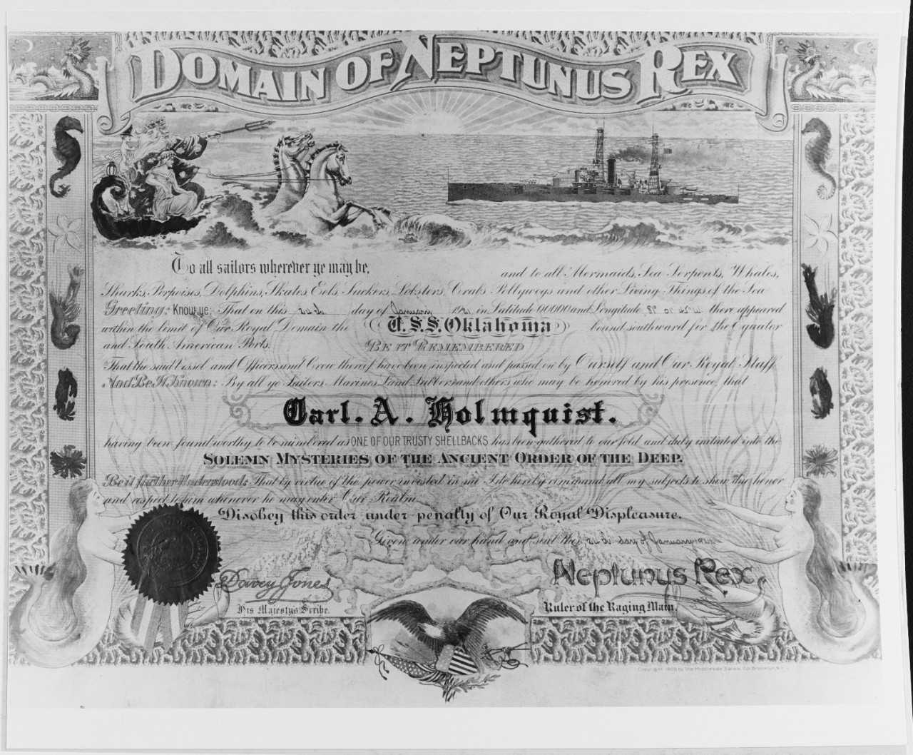 Unofficial Navy Certificates Pertaining To Crossing The Line Certificate Template