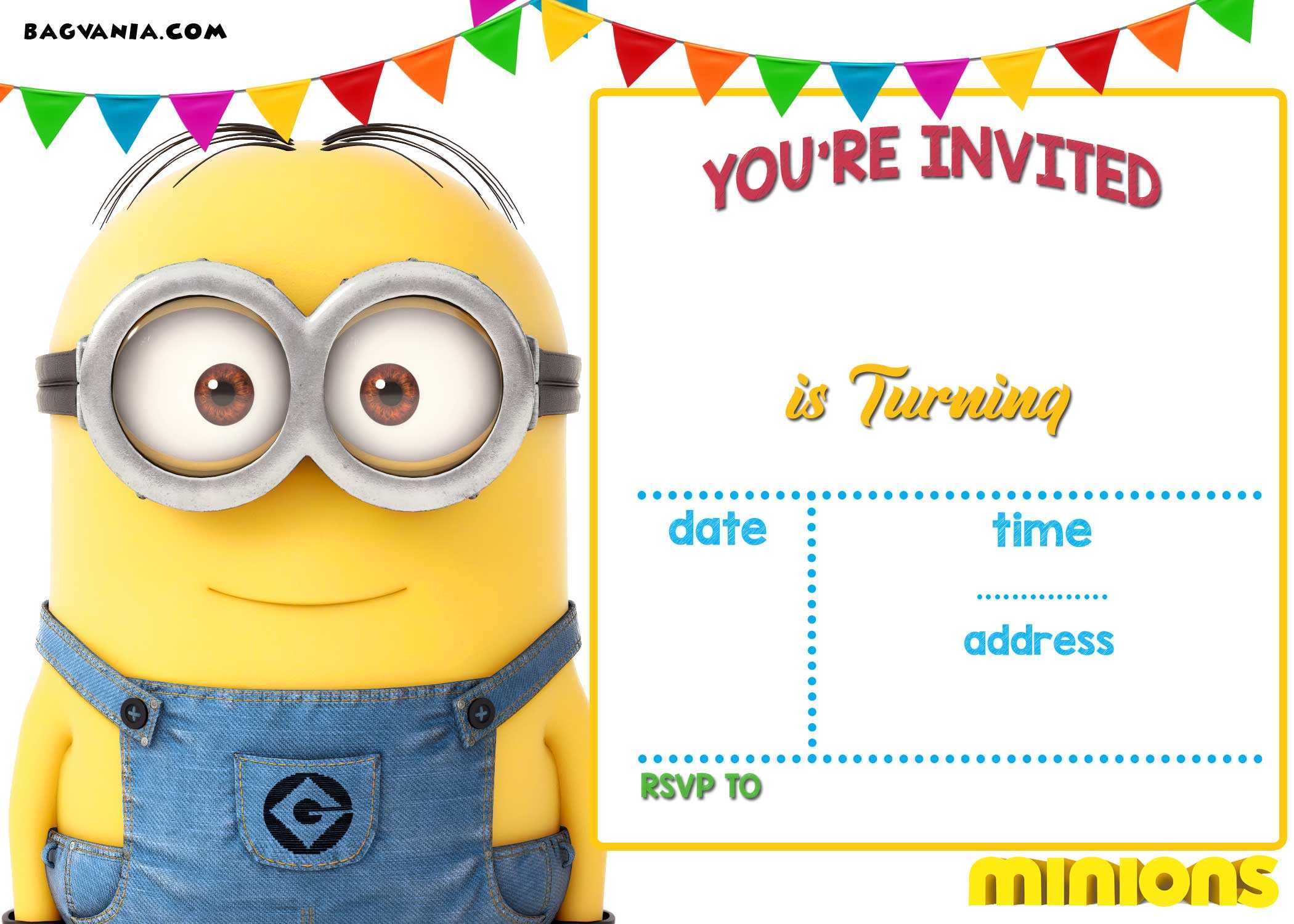 Updated! Bunch Of Minion Birthday Party Invitations Ideas In Minion Card Template