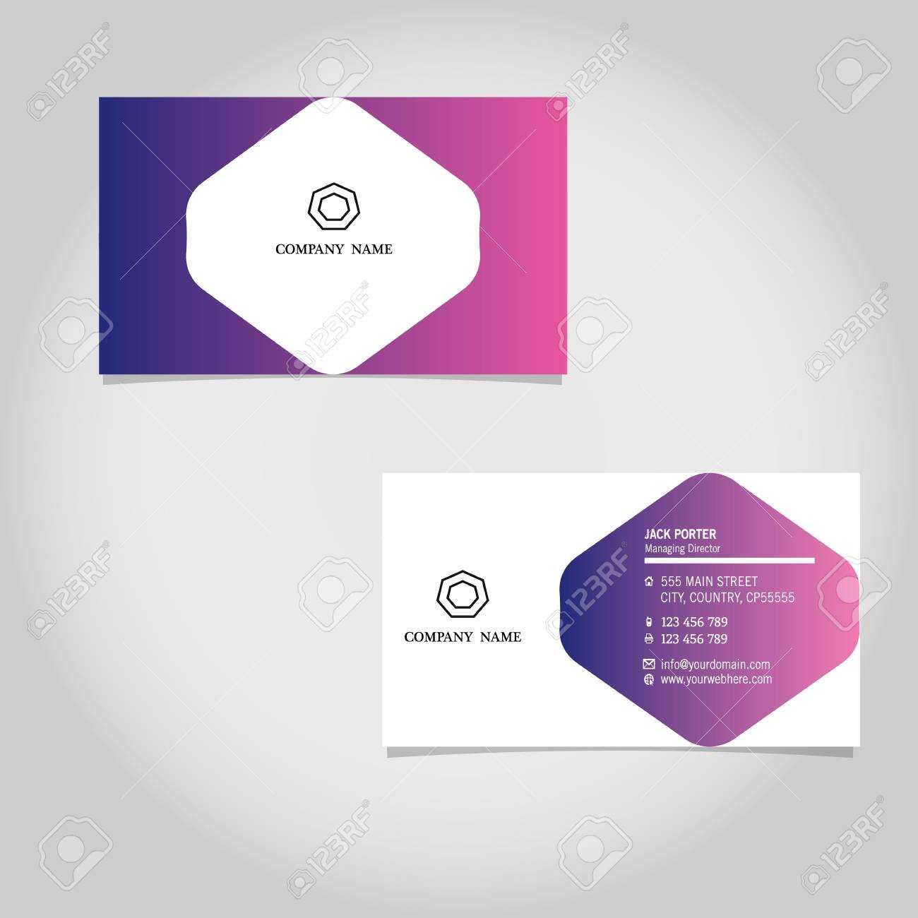 Vector Business Card Template Design Adobe Illustrator Regarding Adobe Illustrator Business Card Template
