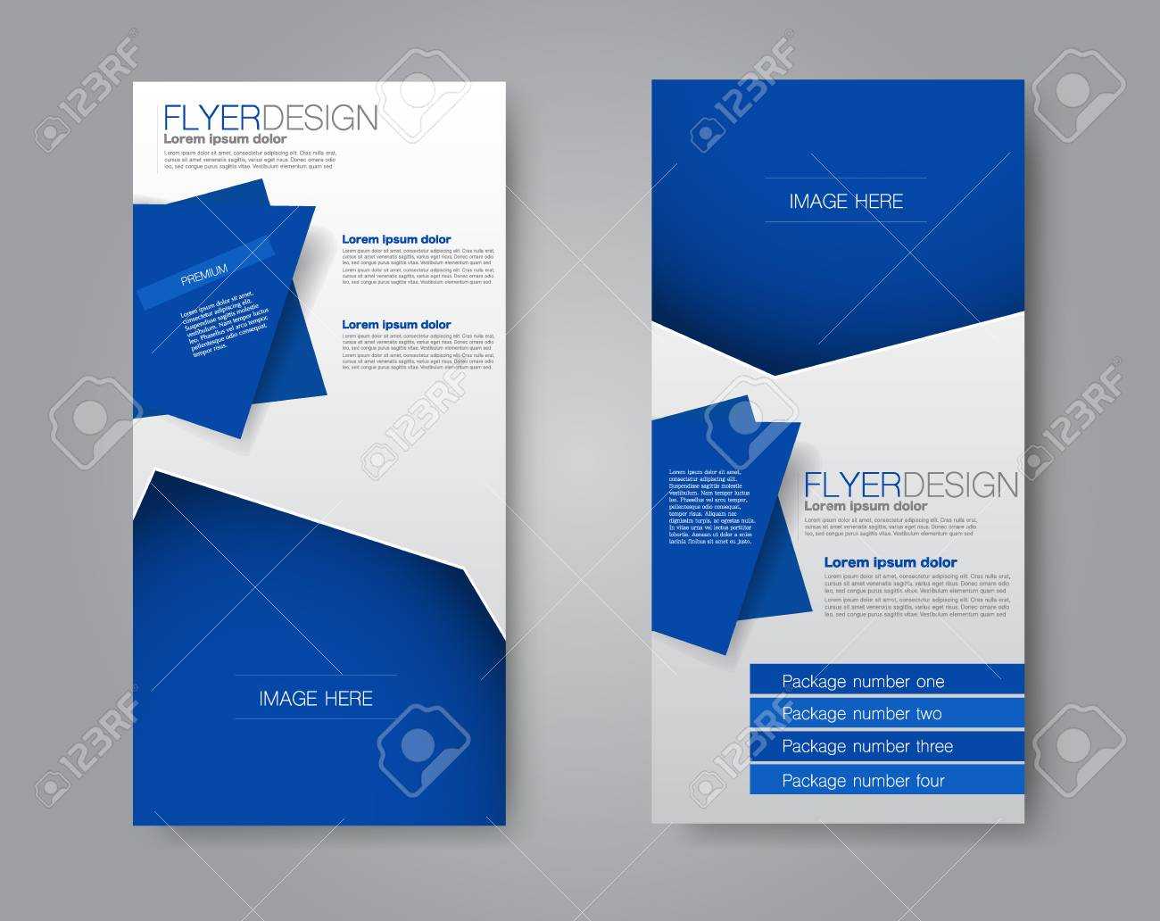 Vector Flyer And Leaflet Design. Set Of Two Side Brochure Templates Within Ngo Brochure Templates
