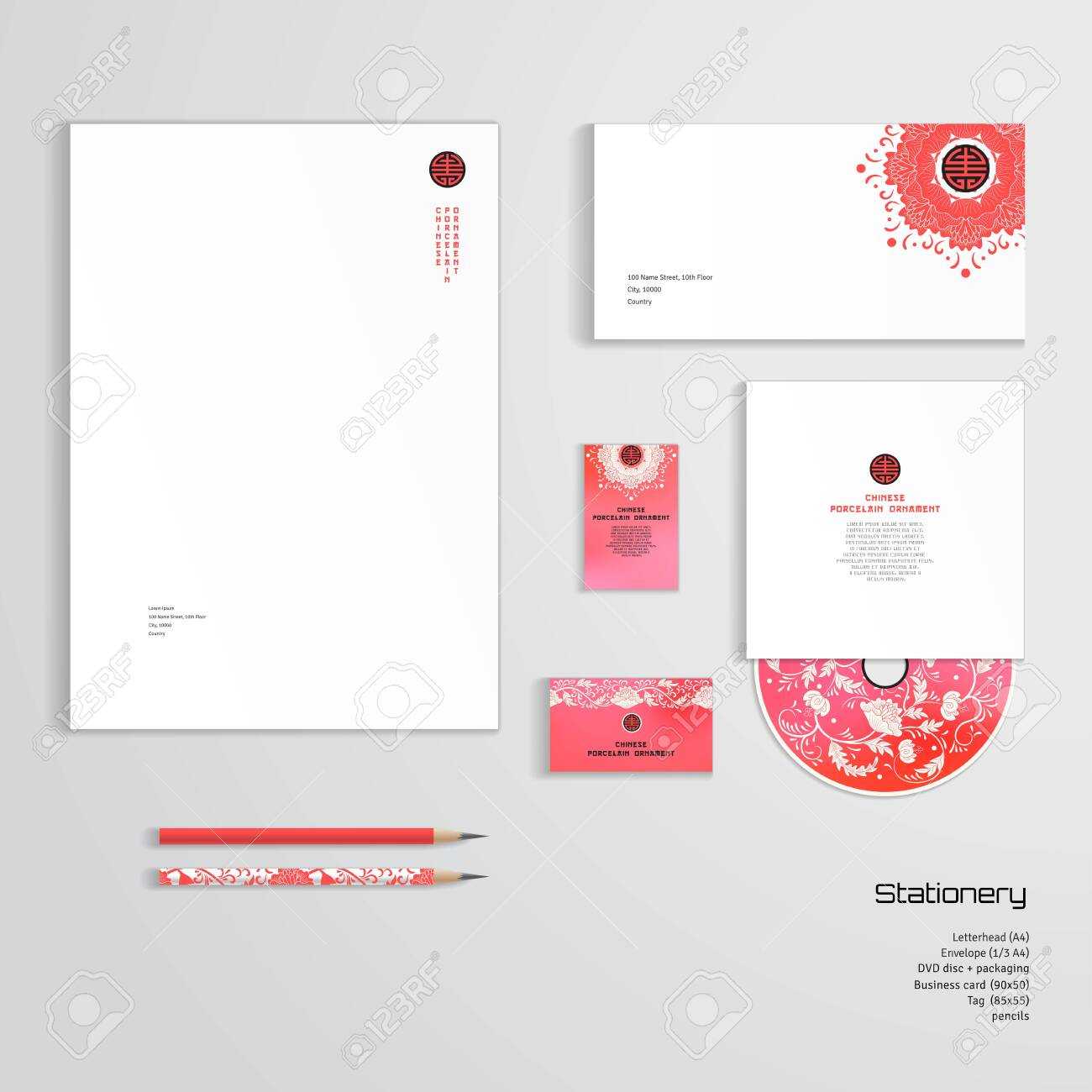 Vector Identity Templates. Letterhead, Envelope, Business Card,.. Inside Business Card Letterhead Envelope Template