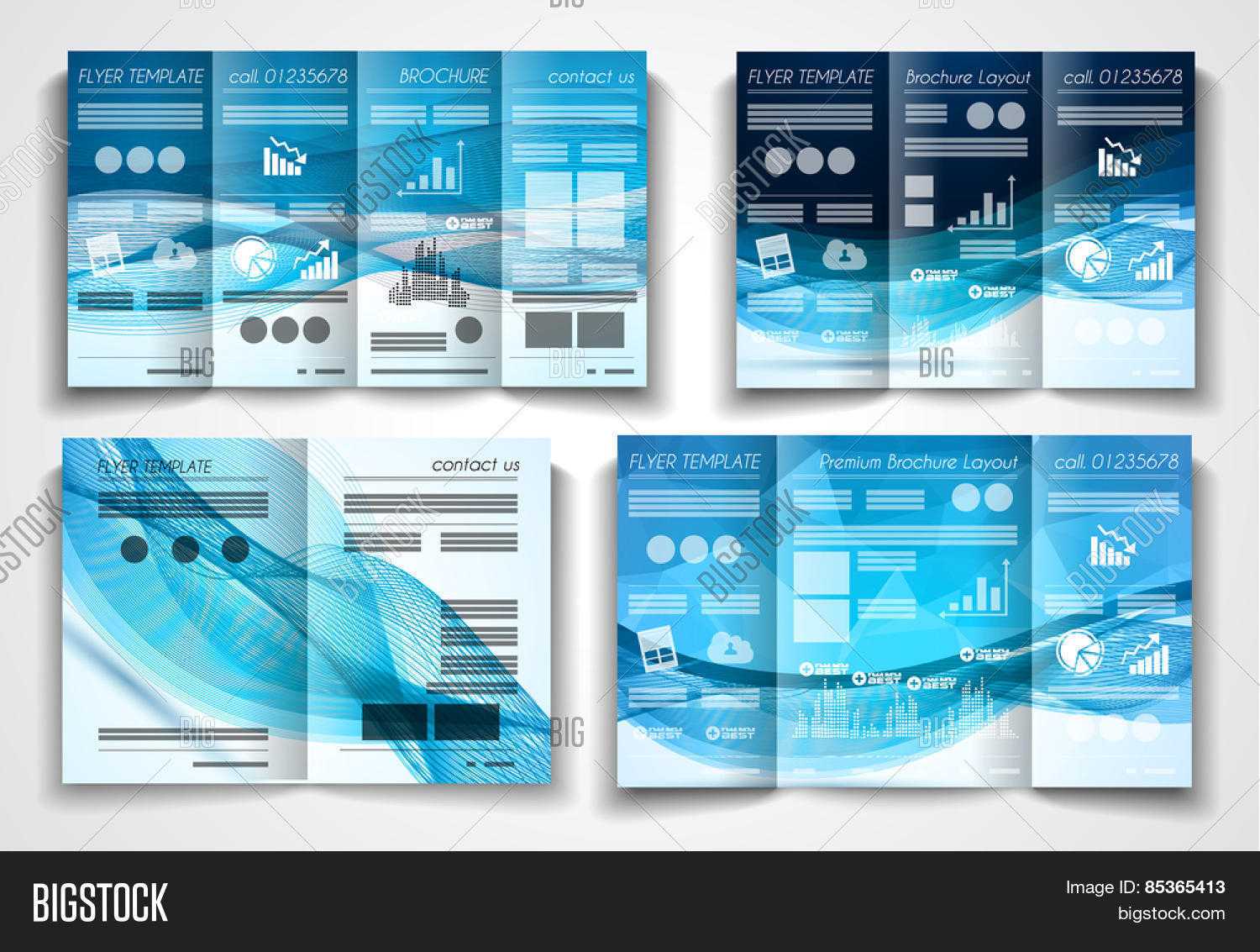 Vector Tri Fold Vector & Photo (Free Trial) | Bigstock Intended For Product Brochure Template Free