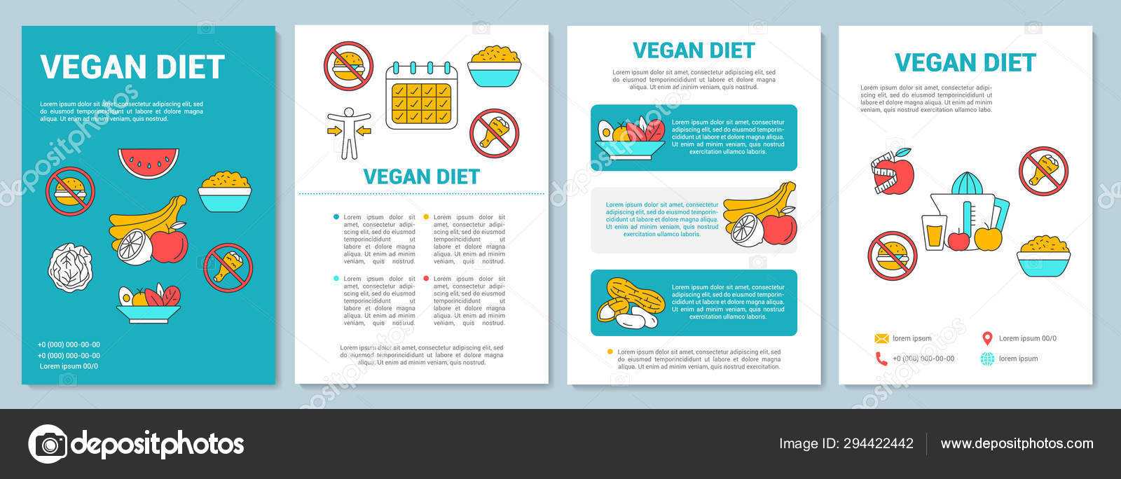 Vegetarian Diet Brochure Template Layout. Organic Nutrition Inside Nutrition Brochure Template