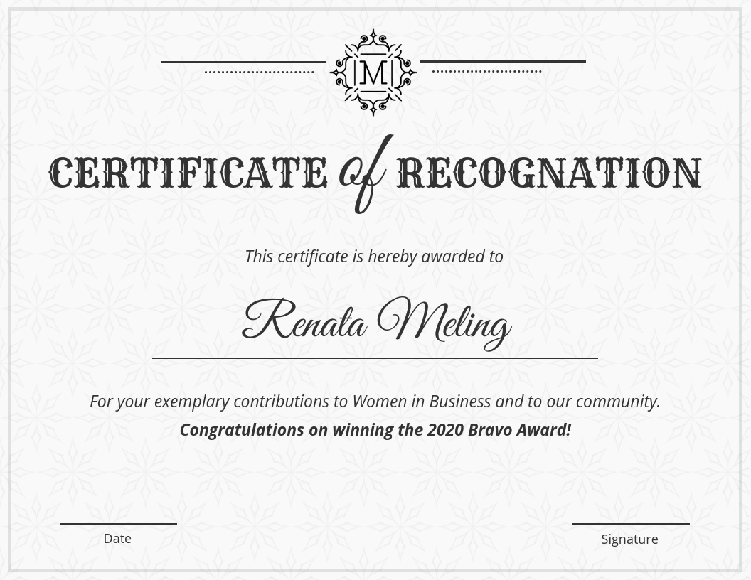 Vintage Certificate Of Recognition Template In Recognition Of Service Certificate Template