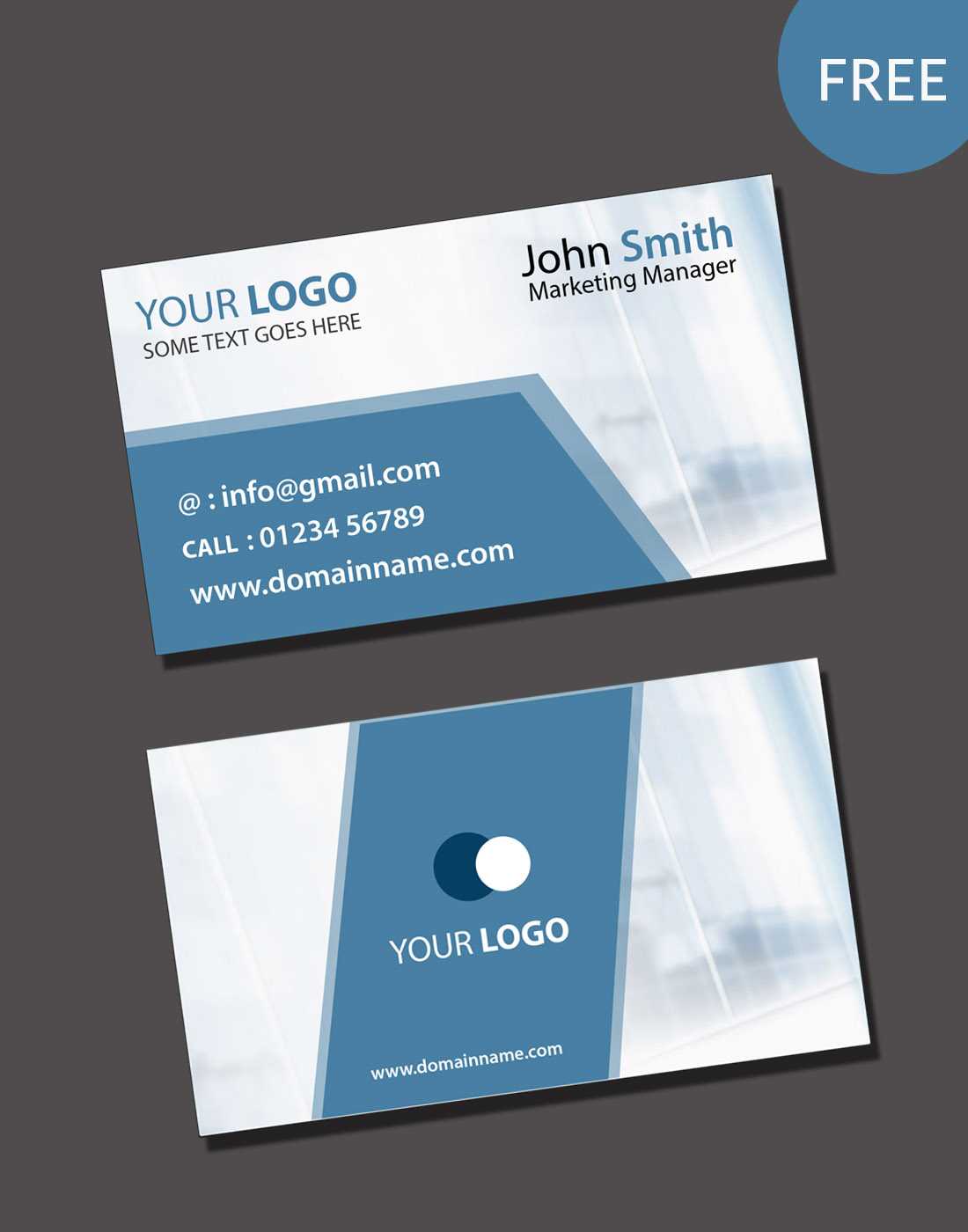 Visiting Card Psd Template Free Download Pertaining To Free Psd Visiting Card Templates Download