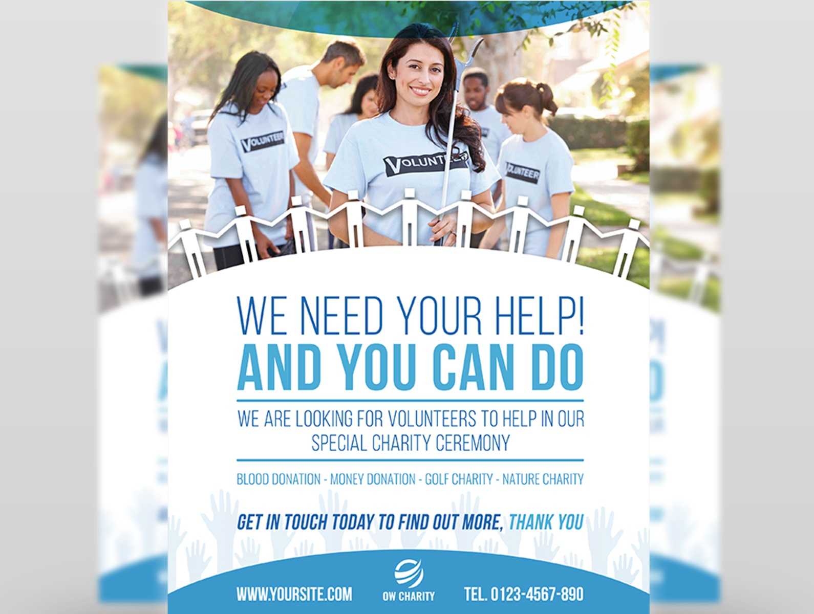 Volunteer Flyer Templateowpictures On Dribbble Pertaining To Volunteer Brochure Template