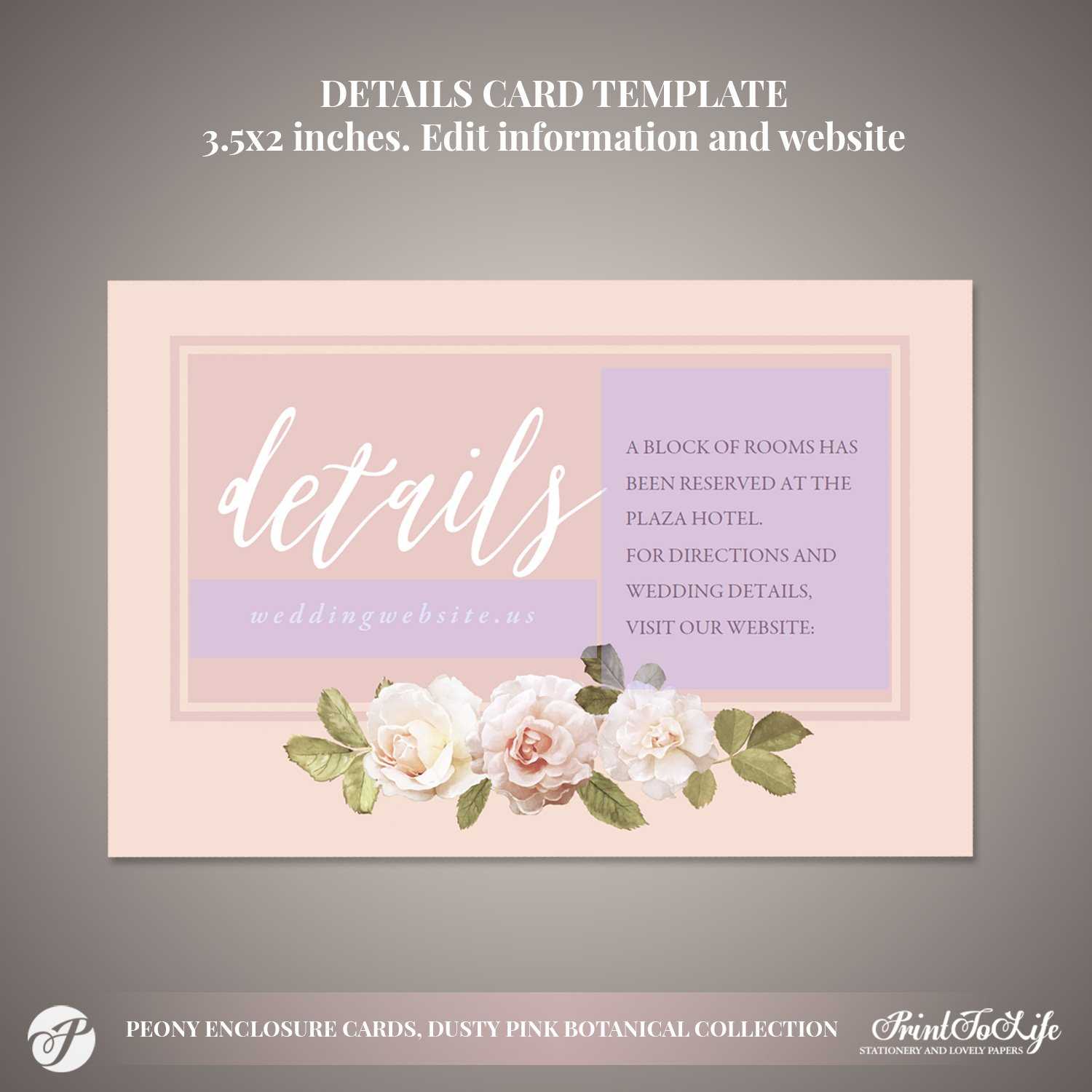 Wedding Information Cards Template – Karati.ald2014 In Wedding Hotel Information Card Template