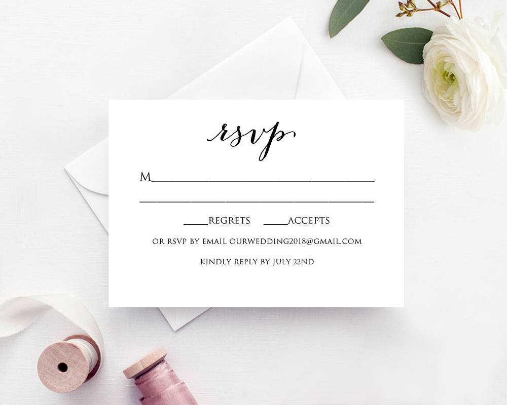Wedding Rsvp Card Template With Free Printable Wedding Rsvp Card Templates
