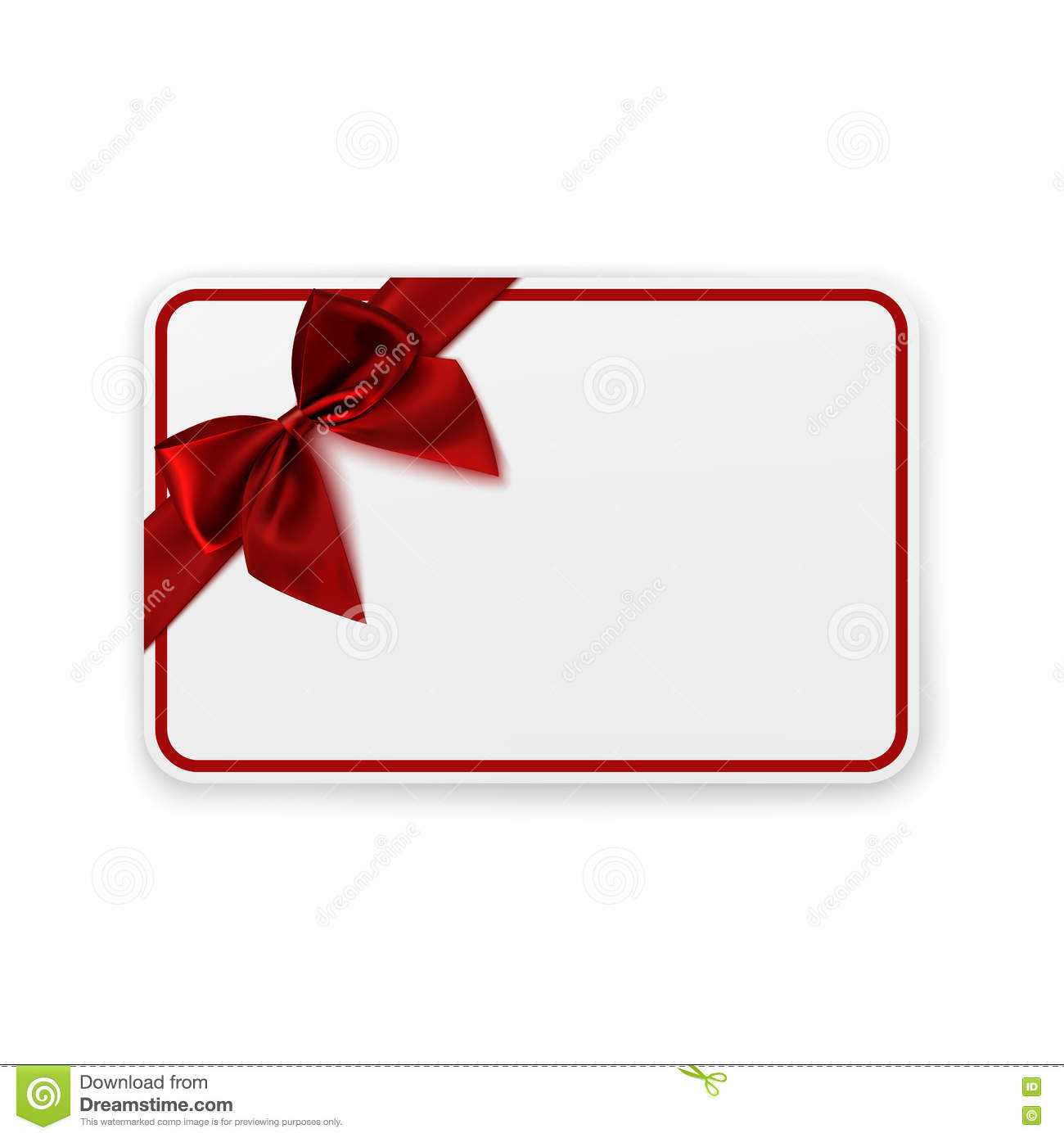 White Blank Gift Card Template. Stock Vector – Illustration Inside Present Card Template
