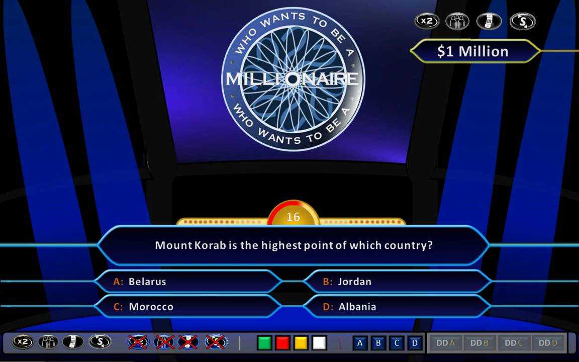 Who Wants To Be A Millionaire Demonstration [Hd, Ppt 2010, Us Clock Format] inside Who Wants To Be A Millionaire Powerpoint Template