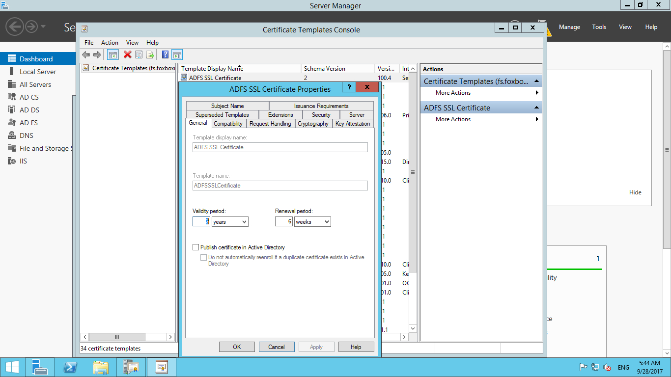 Windows Server 2012 R2 Issue Certificate In Certificate Regarding Certificate Authority Templates