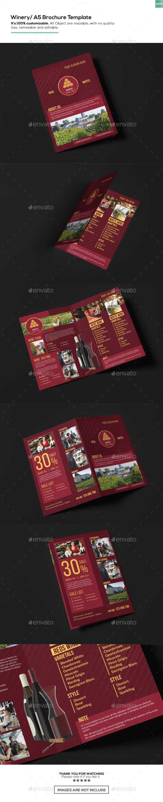 Wine Brochure Templates From Graphicriver Intended For Wine Brochure Template