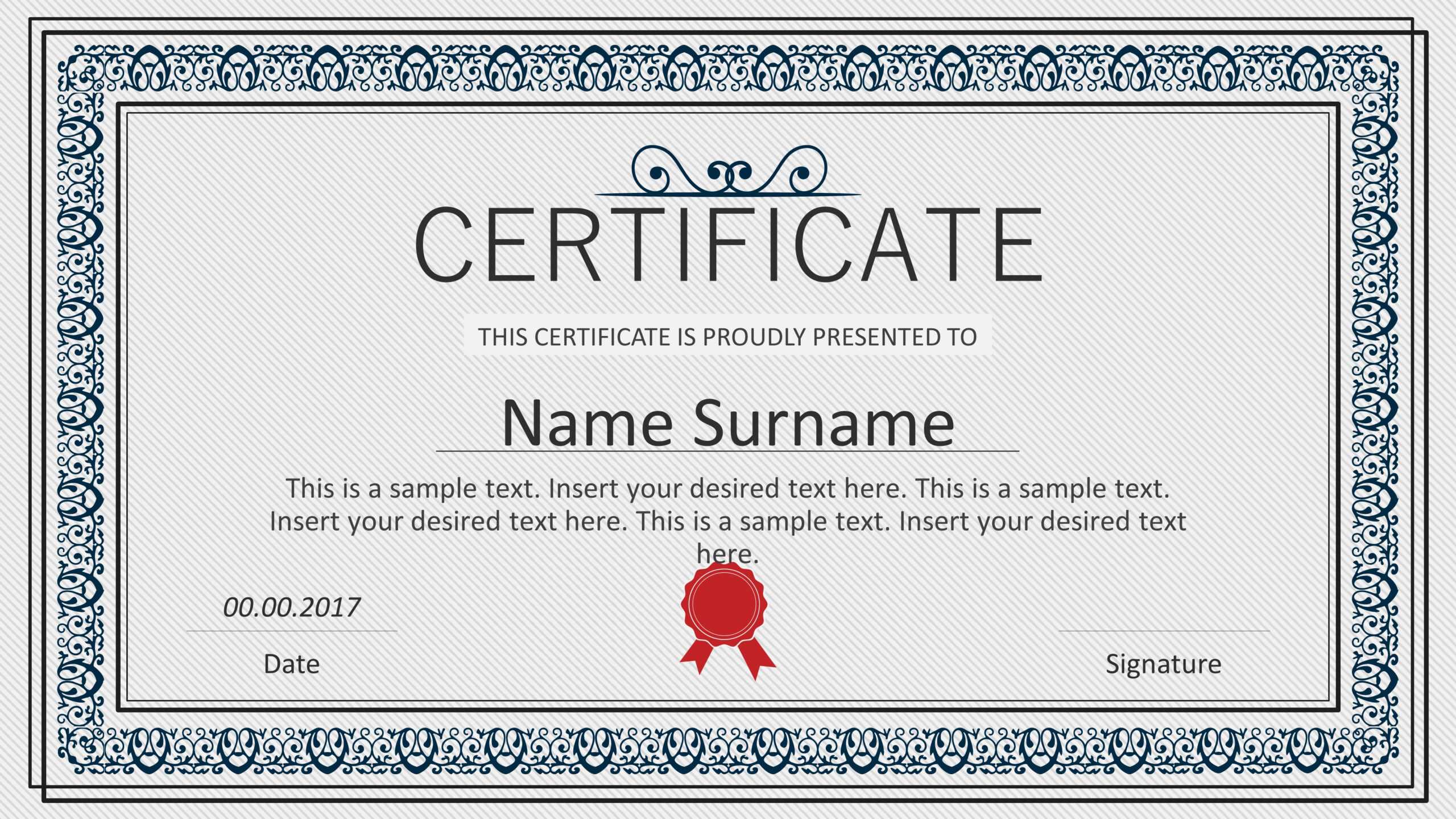 Winner Certificate Powerpoint Templates Inside Winner Certificate Template