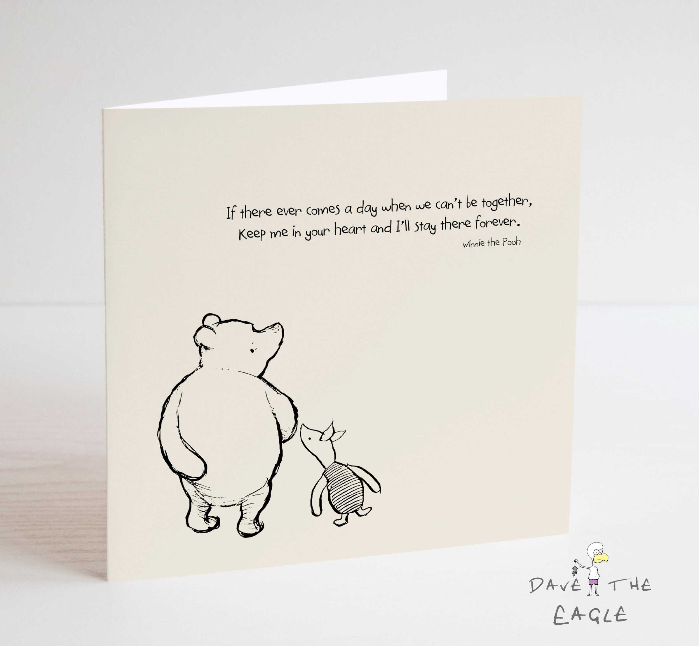 Winnie The Pooh Classic Sentiment Card – Sorry You're Leaving – Bereavement  Condolence Intended For Sorry You Re Leaving Card Template