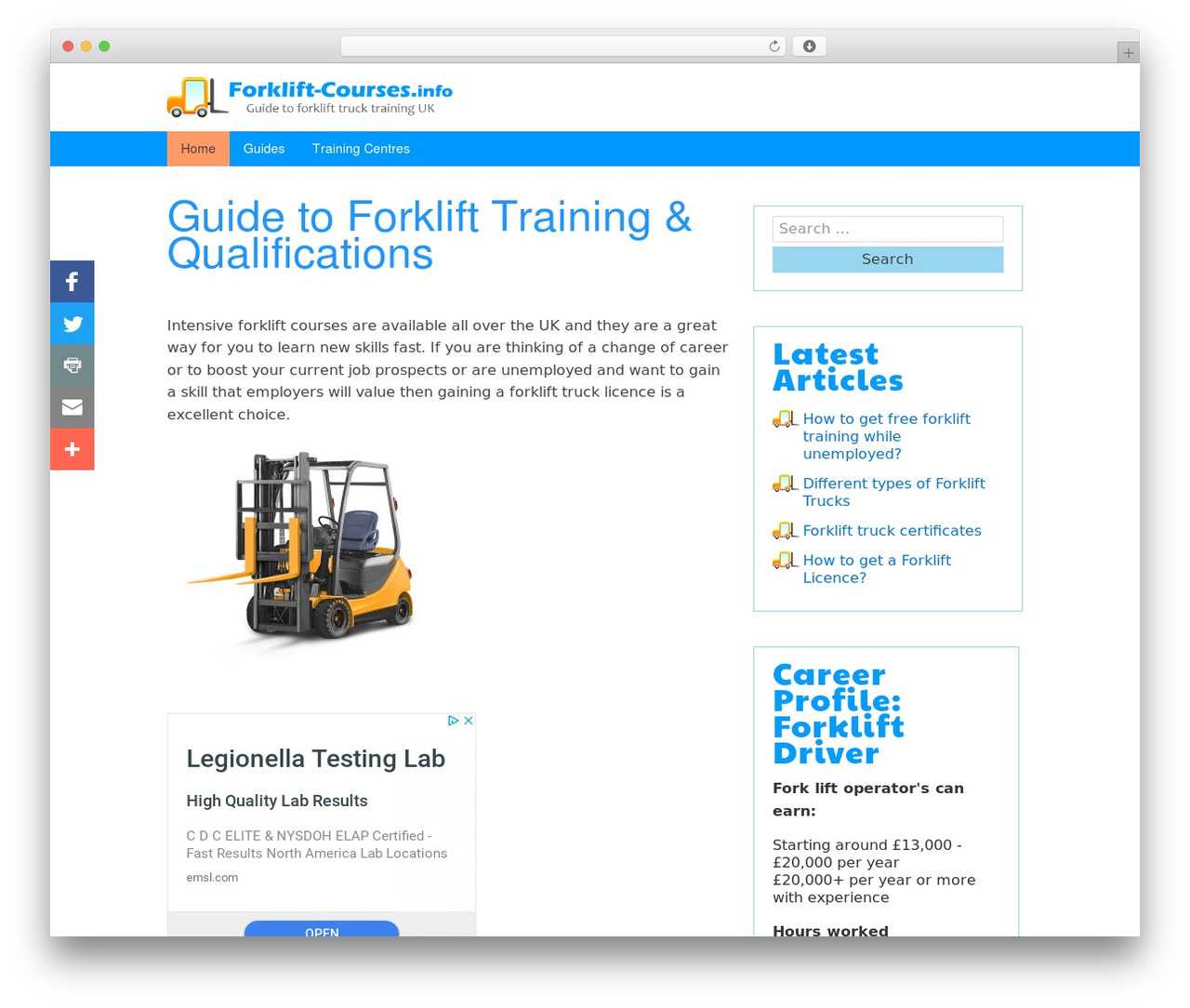 WordPress Uikit Starter Theme WordPress Website Template With Forklift Certification Template