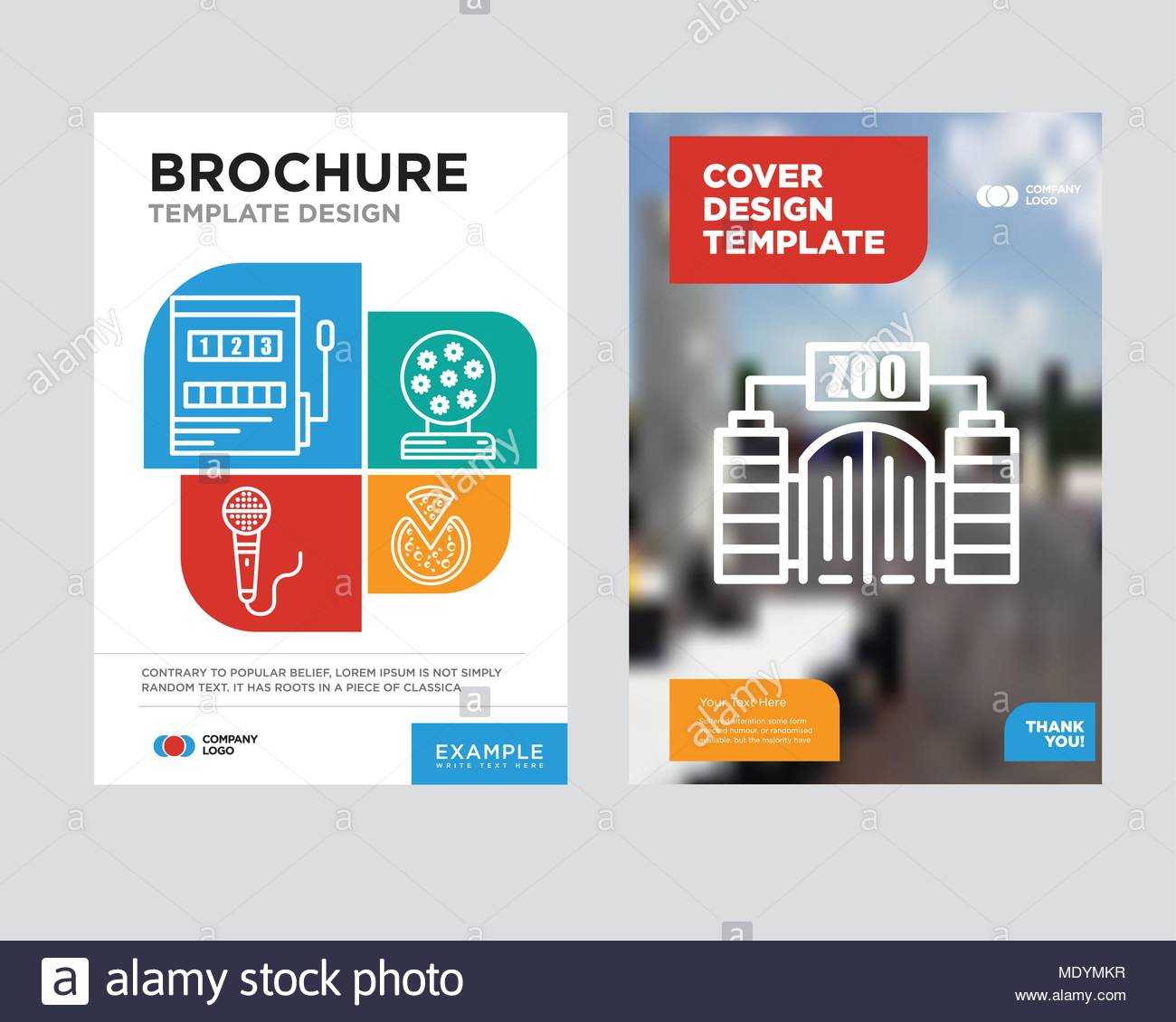 Zoo Brochure Flyer Design Template With Abstract Photo in Zoo Brochure Template